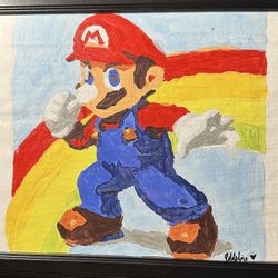 8x10 Framed Mario Painting 