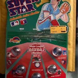 MLB 1990 Super Star Collectable Action Marbles Set #1 Griffin Jr, Puckett, Ryan 