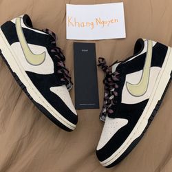 Nike Wmns Dunk Low LX Black Suede - Size W 12/Size M 10.5