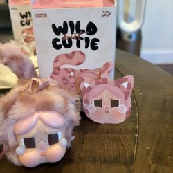 Pop Mart Crybaby Wild but Cutie Series Pink Cutie Vinyl Plush Pendant