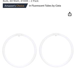 Ciata FC16T9/CW Fluorescent T9 Circline Ceiling Light Bulb, 40 Watt, 4100K - 2 Pack