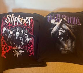 2 Band T-Shirts-XXX Tentacion and Slipknot
