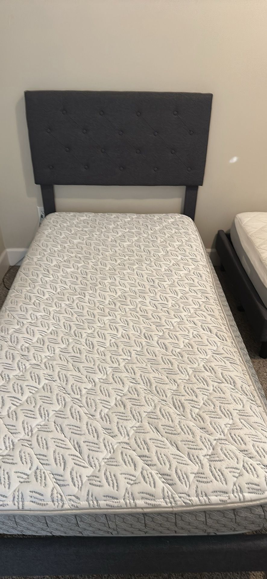 Twin XL Bed wood and come with mattress