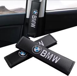 2 BMW embroidered seat belt pads velcro closure see 12 pics sold separately SHIPPING AVAILABLE