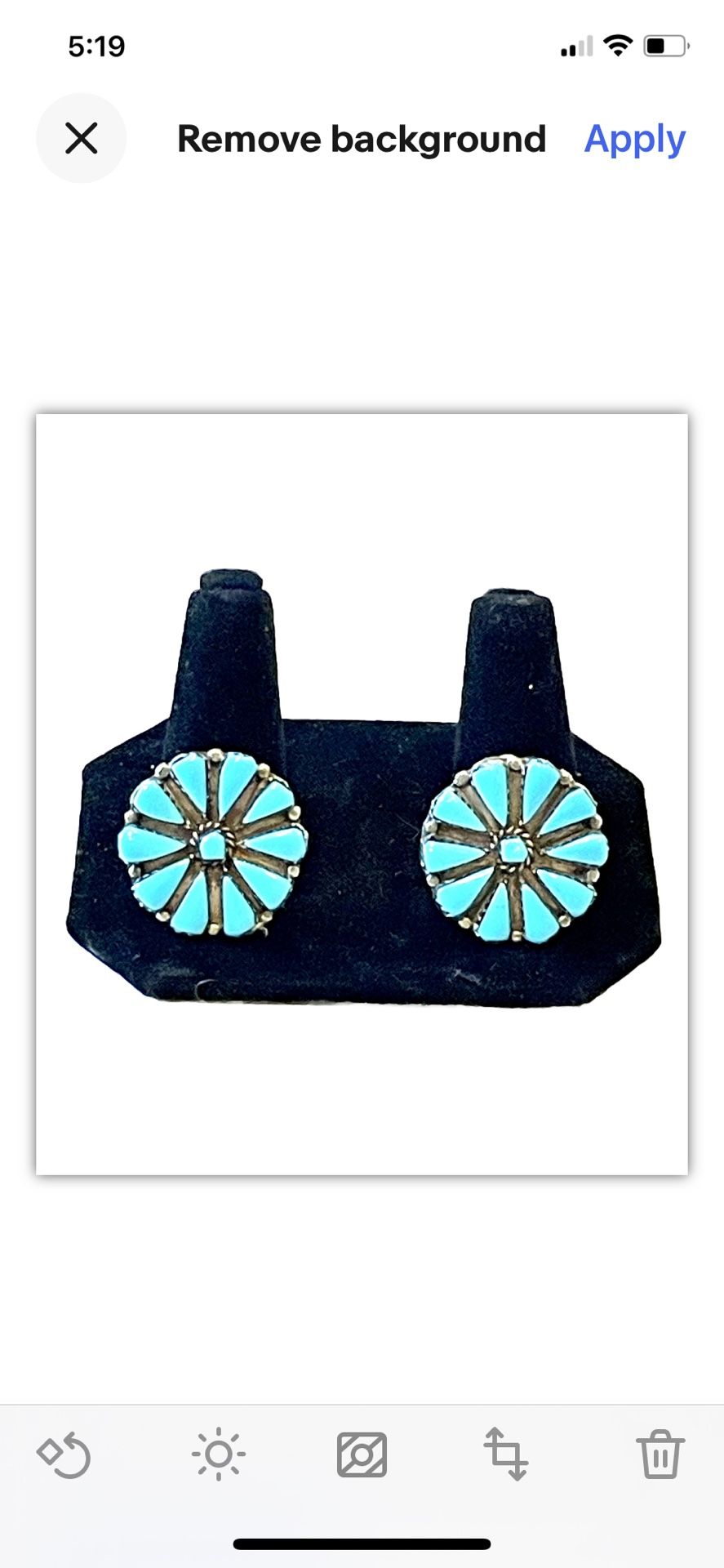 Sterling Navajo Squash Blossom Earrings