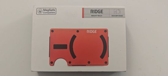 Ridge MagSafe Wallet – Basecamp Orange – New In Box