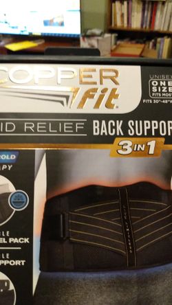 Copper fit back support brand new