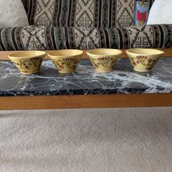 4 Vietri Bowls.  Vintage, Made In Italy Exclusively For Marshall Fields