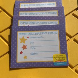 Student Award Certificates
