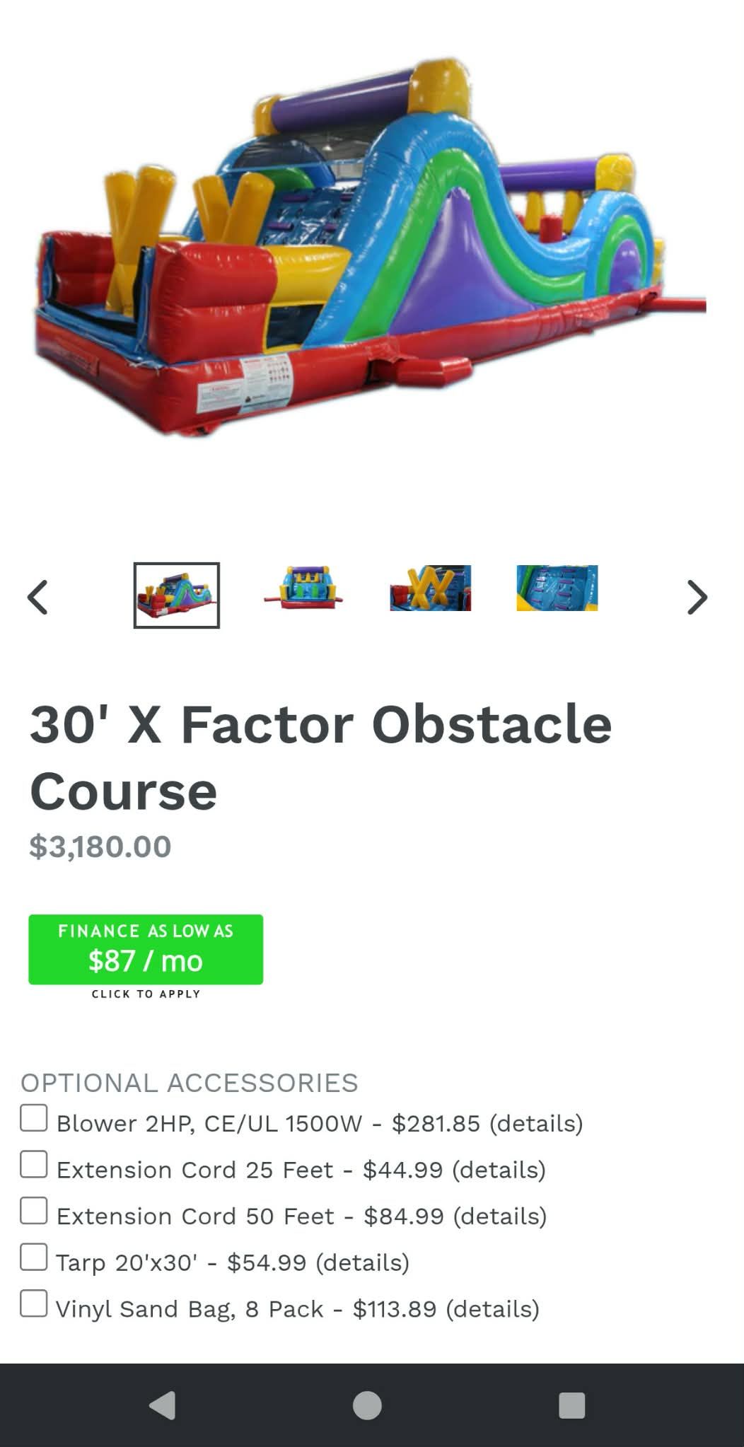 30' x factor Obstacle course Bounce house (Gorilla Bounce)