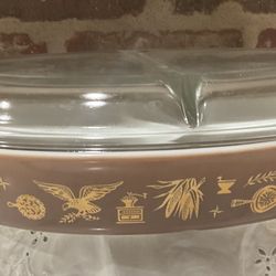 Pyrex Divided Early American Dish