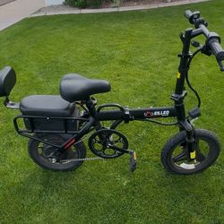 Electric Mini Bike / E-Bike w/ Seat & Rear Rack – Runs Great