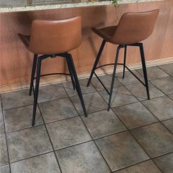 Counter Height Leather Stools