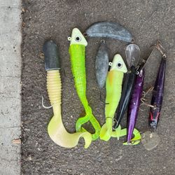 Lot Big Deep Sea Fishing Lures Weights for Sale in Lemon Grove