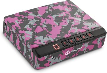 Digital Keypad Gun Safe – Stylish Pink Camo Lock Box 🔐 X002W56LT1