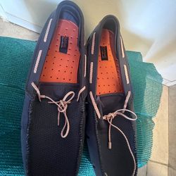 Swims poolside loafers Swim driver shoes textured boat flats sporty penny rubber