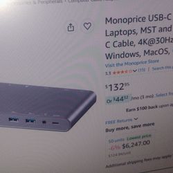 Monoprice Usb-c Dual Monitor Docking Station 
