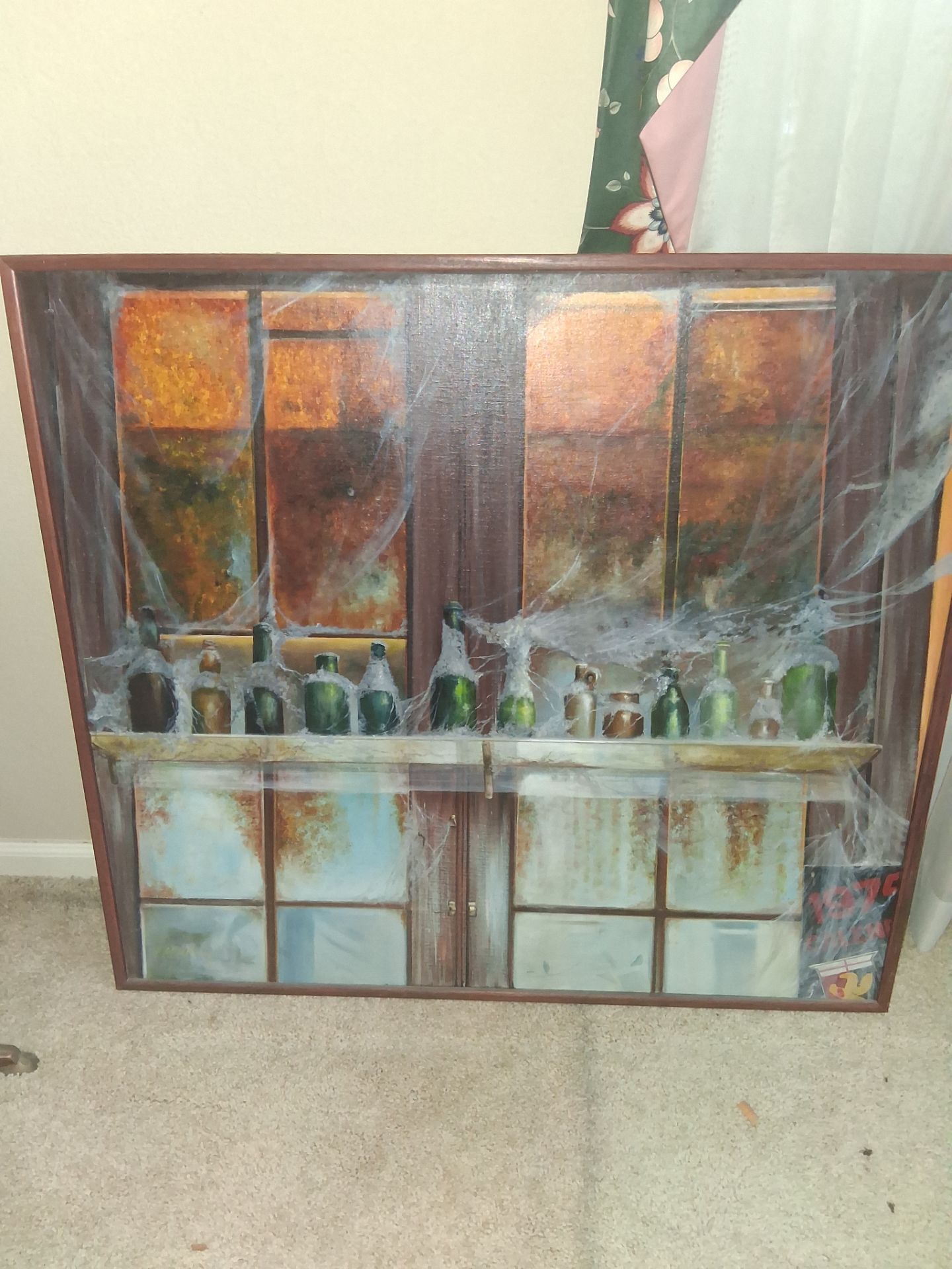 Oil Painting Bar Window at Genoa