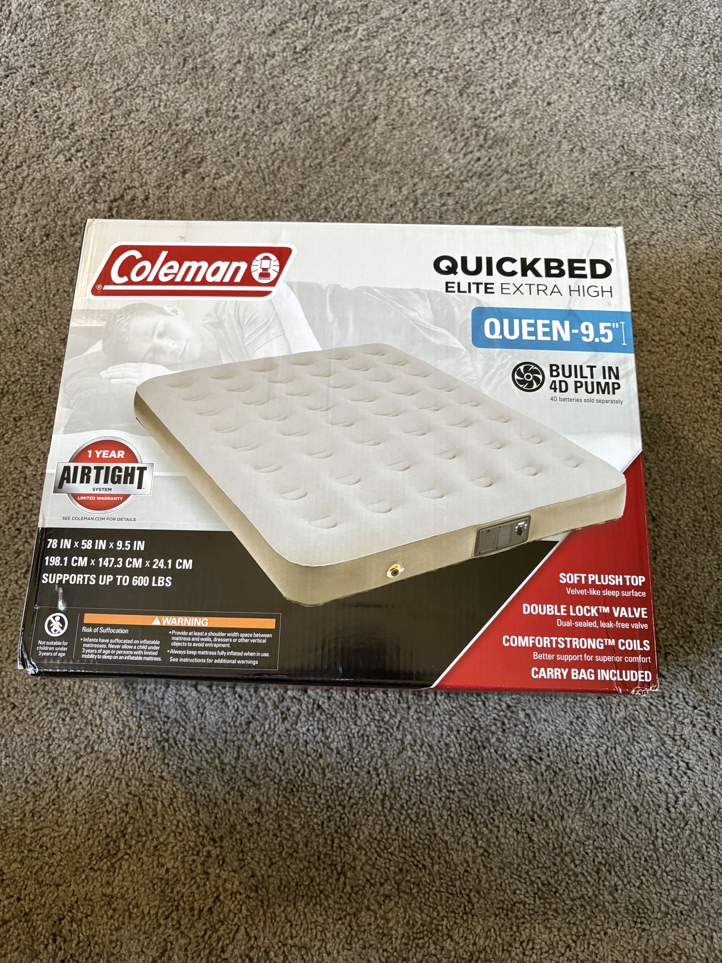 🛌 Coleman QuickBed Elite Extra High Queen Air Mattress