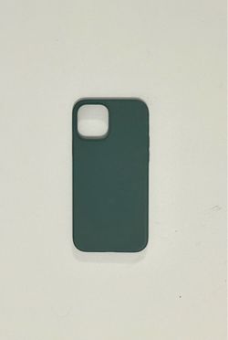 I phone 12 forest green silicone case