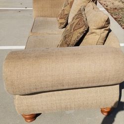 Brown. I love seat and couch, not leather in real good condition.