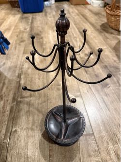 Bronze metal jewelry tree