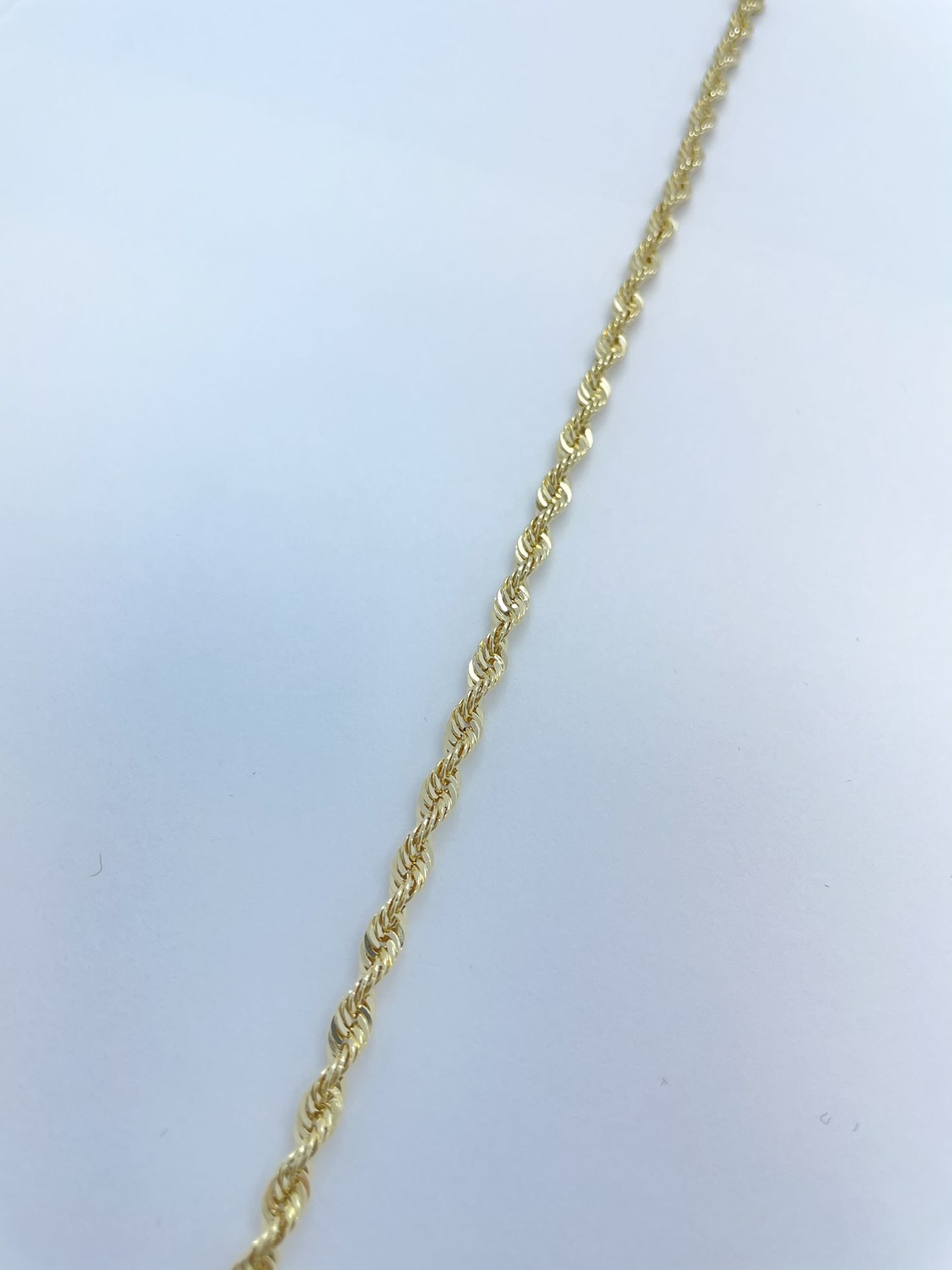 New 14k Gold Rope Chain Bracelet