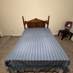 Queen Bed With Mattress and Box Spring
