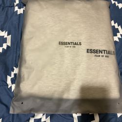 Fear Of God Essentials Light Oatmeal Oversized Hoodie Size Medium