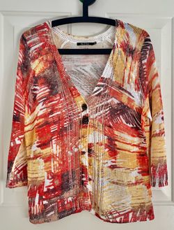 Nic + Zoe Abstract Sweater P/M