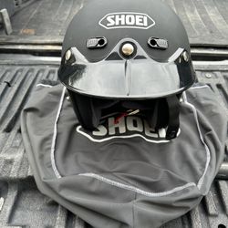 Shoei RJ Air Platinum Open Face Helmet Matte Black DOT