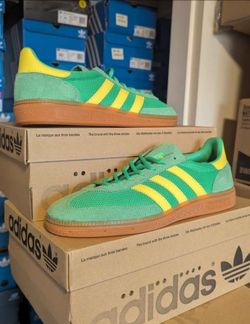 Adidas Handball Spezial New Original Classic Gazelle Samba green yellow shoes 10, 10.5, 11 and 12