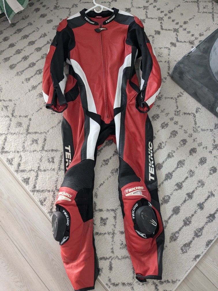Teknic Full Leather Race Suit For Streetbikes