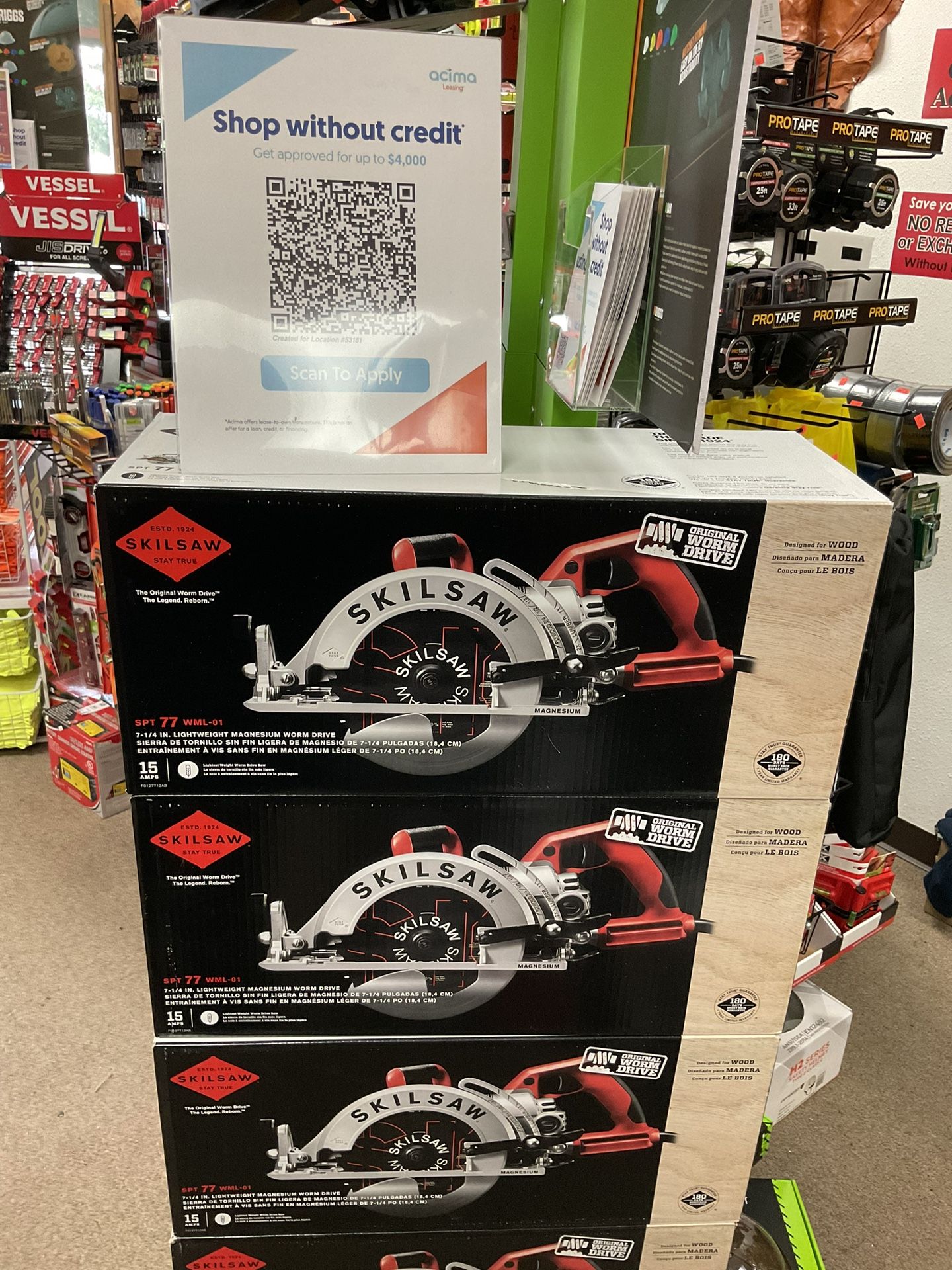 Skillsaw 7-1/4”in. Electric Lightweight Magnesium Worm Drive $195 EACH