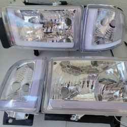 94-01 Dodge Ram LED DRL Headlights Luces Micas Calaveras Faros Faroles Focos 