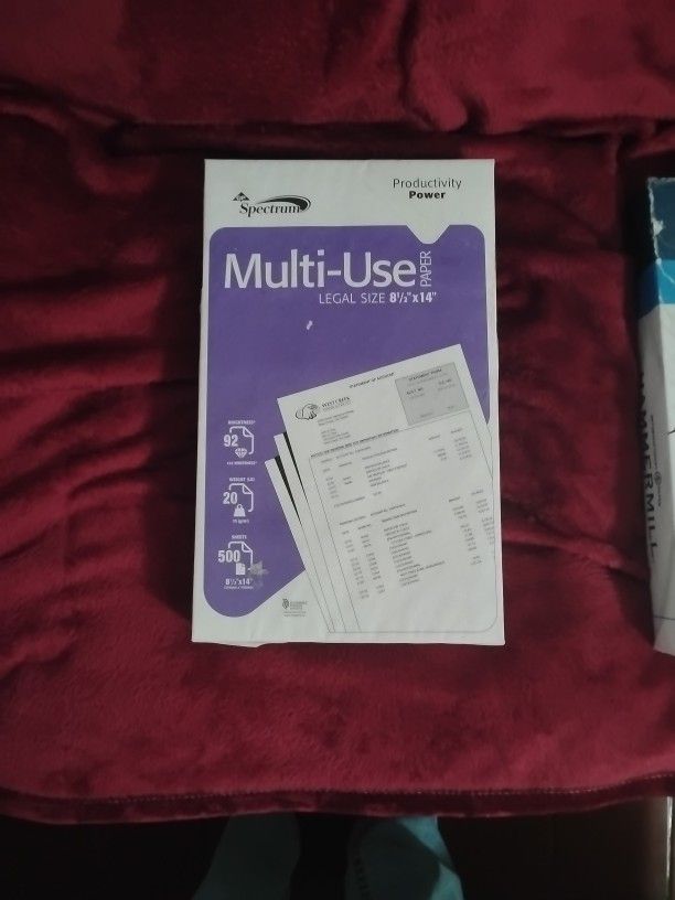 Multi- Use Paper Legal Size 8 1/2" x 14"