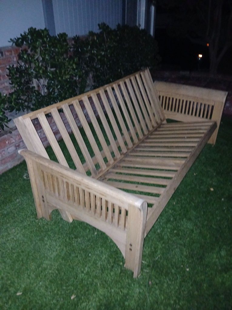 Wooden Futon Couch/Bed