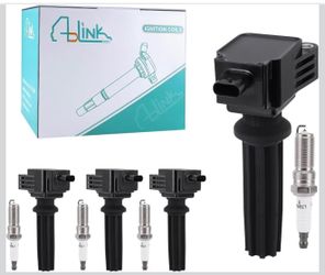 AULINK UF670 4 Ignition Coils & 4 Iridium Spark Plugs Ford Lincoln 2.0L 2.3L