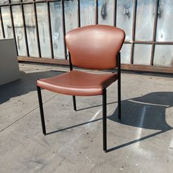 Allsteel upholstered faux leather chair