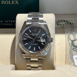 Rolex datejust 41 grey/ Rhodium Dial RlxDj41