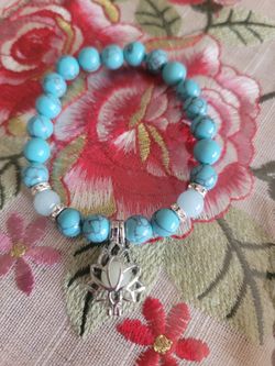 Natural Stone Bracelet Yoga Healing Luminous Glow In The Dark Bracelet Lotus Charm Beads Bracelet 