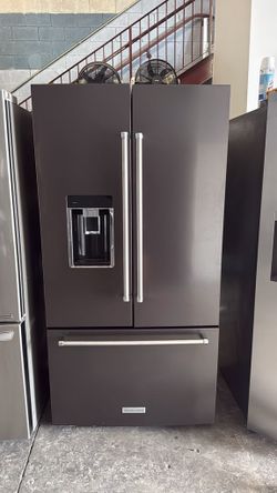 36” DARK KITCHENAID FRIDGE REFRIGERATOR NEVERA HELADERA FRIO REFRIGERADOR GOOD CONDITION DELIVERY 🚚 AVAILABLE WARRANTY 100 DAYS 7️⃣8️⃣6️⃣4️⃣2️⃣0️⃣1️⃣