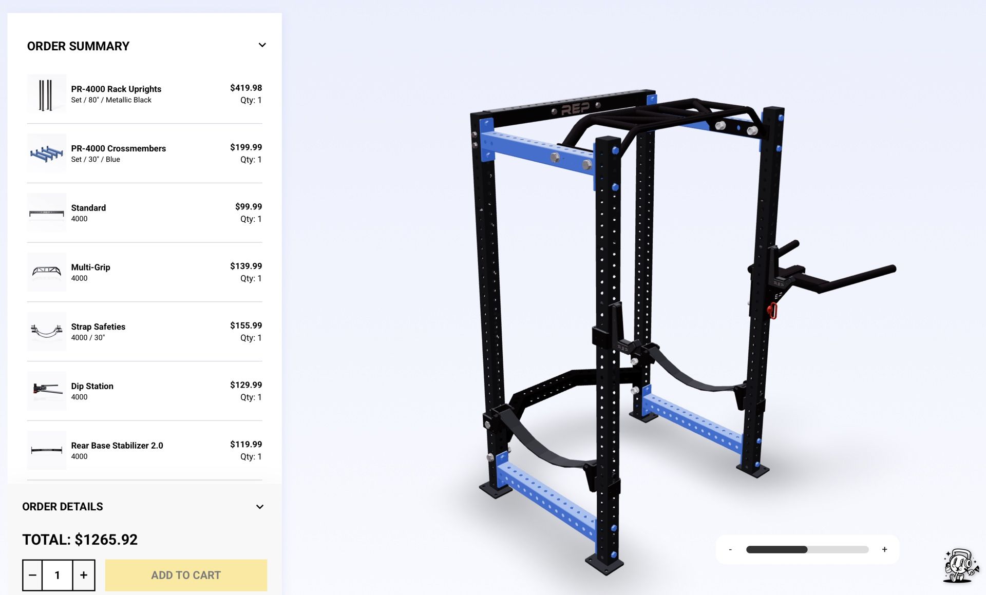 Repfitness PR-4000 Rack+Accessories