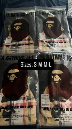 Black Burberry Bape shirts