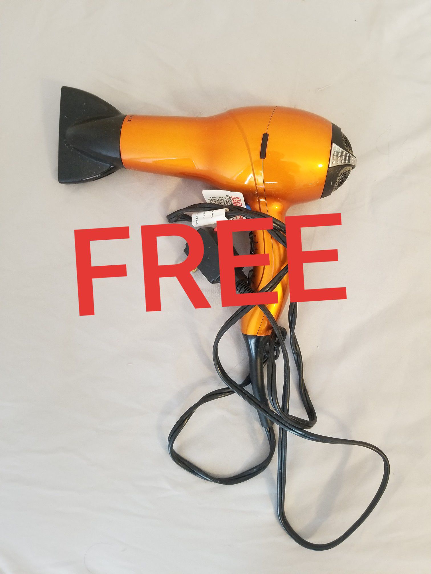 Free hair dryer
