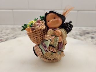 Enesco Friends Of The Feather Girl Figure “Walks With Spring” Figurine 303291