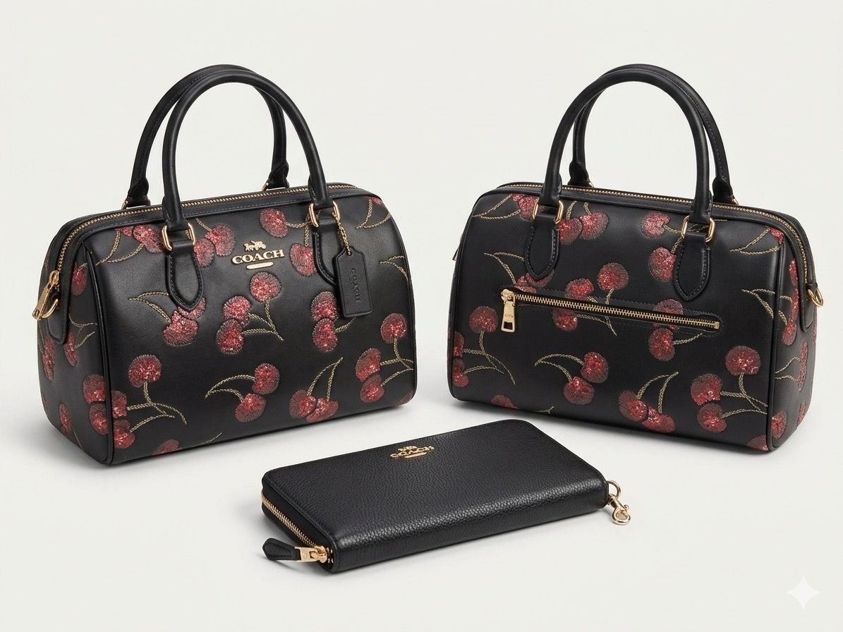 Coach Purse and Black Wallet