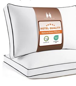 Feather Down Pillows Queen Size Set of 2