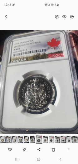 1973 CANADA 50 CENT NGC MS67 HALF DOLLAR UNCIRCULATED
