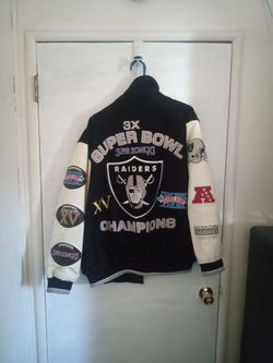 Oakland Raiders 3x super bowl varsity jacket